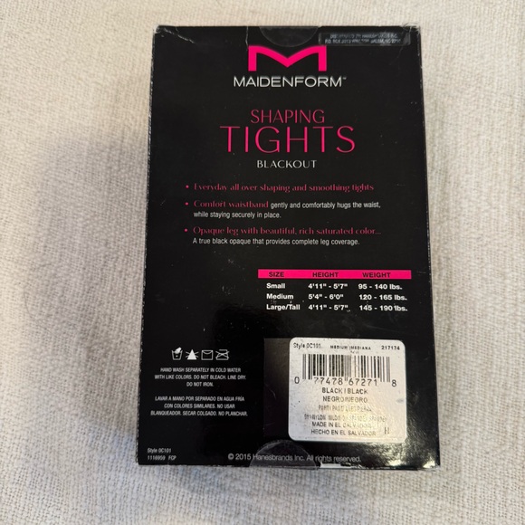 NWT SET of FOUR Maidenform Blackout Shaping Tights - Picture 2 of 8